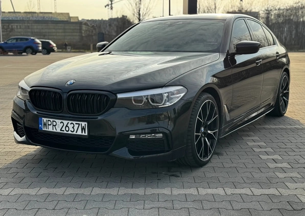 BMW Seria 5 cena 99999 przebieg: 208228, rok produkcji 2017 z Warszawa małe 191